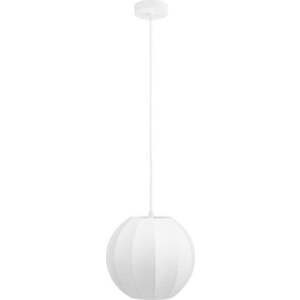 Bílé závěsné svítidlo s textilním stínidlem ø 25 cm Coventry – House Nordic obraz