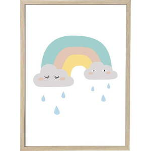 Nástěnný plakát v přírodním rámu Bloomingville Mini Saida Frame, 55 x 75 cm obraz