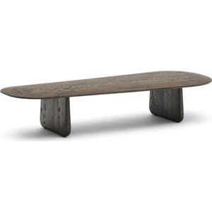 Tmavě hnědý konferenční stolek z dubového dřeva 64x146 cm Pirita – Kave Home obraz