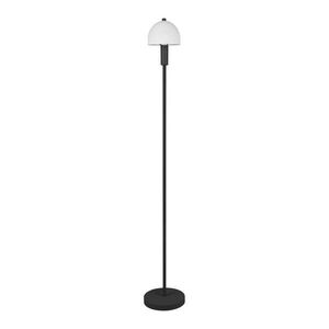 Černá stojací lampa se skleněným stínidlem (výška 120 cm) Glenn – Reality obraz