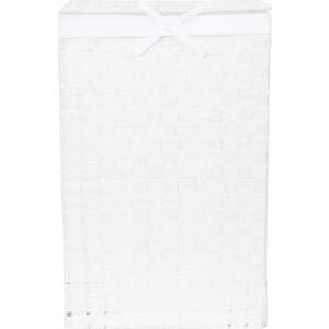 Bílý koš na prádlo s víkem Compactor Laundry Basket Linen, výška 60 cm obraz