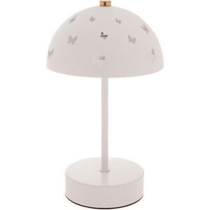 Bílá kovová dětská stolní lampa Butterfly – Dakls obraz