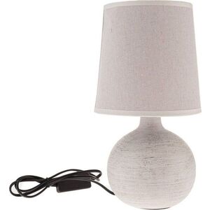 Světle šedá keramická stolní lampa s textilním stínidlem (výška 29 cm) Bianca – Dakls obraz