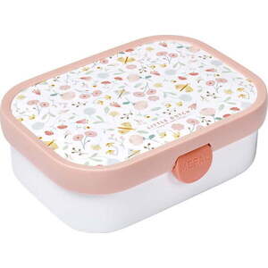 Bílý/světle růžový plastový dětský svačinový box Flowers & Butterflies by Little Dutch – Mepal obraz