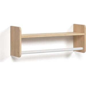 Nástěnný dětský věšák z borovicového dřeva v přírodní barvě 52, 5x20 cm Florentina – Kave Home obraz