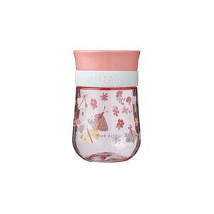 Světle růžová tritanová dětská lahev 300 ml Flowers & butterflies by Little Dutch – Mepal obraz
