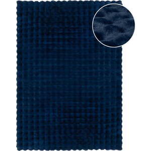 Tmavě modrá syntetická kožešina 80x150 cm Waffle Faux Fur – Flair Rugs obraz