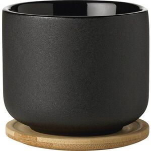 Černý kameninový šálek na cappuccino 200 ml Theo – Stelton obraz