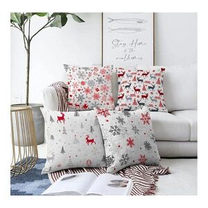 Povlaky na polštáře v sadě 4 ks s vánočním motivem 43x43 cm Merry Christmas – Mila Home obraz