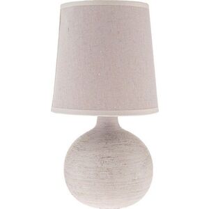Světle šedá keramická stolní lampa s textilním stínidlem (výška 29 cm) Bianca – Dakls obraz