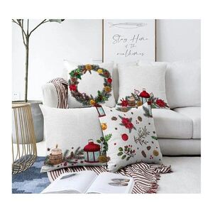 Povlaky na polštáře v sadě 4 ks s vánočním motivem 43x43 cm Merry Christmas – Mila Home obraz