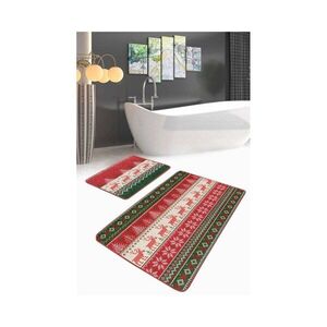 Sametové koupelnové předložky v sadě 2 ks 60x100 cm Merry Christmas – Mila Home obraz