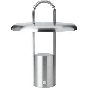 Plastová LED stmívatelná stolní lampa ve stříbrné barvě (výška 25 cm) Pier – Stelton obraz
