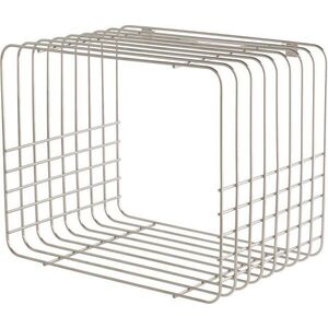 Patrová kovová police v leskle stříbrné barvě 38 cm Wire – Mette Ditmer Denmark obraz