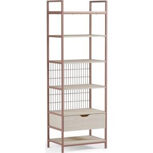 Ocelová knihovna v terakotové barvě 60x179, 5x40 cm Amara – Marckeric obraz