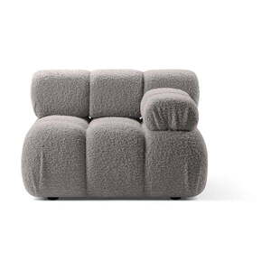 Světle šedý modul pohovky z textilie bouclé (pravý roh) Bellis – Micadoni Home obraz