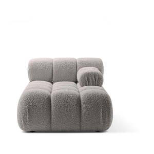 Světle šedý modul pohovky z textilie bouclé (pravý roh) Bellis – Micadoni Home obraz