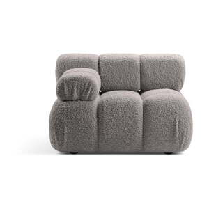 Světle šedý modul pohovky z textilie bouclé (levý roh) Bellis – Micadoni Home obraz