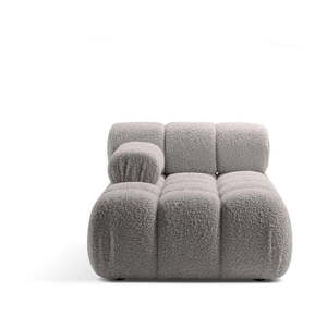 Světle šedý modul pohovky z textilie bouclé (levý roh) Bellis – Micadoni Home obraz