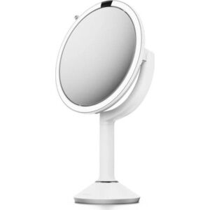 Kosmetické zrcadlo s osvětlením/zvětšovací (zvětšení 5x/zvětšení 10x) ø 20 cm Trio – simplehuman obraz