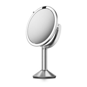 Kosmetické zrcadlo s osvětlením/zvětšovací (zvětšení 5x/zvětšení 10x) ø 20 cm Trio – simplehuman obraz