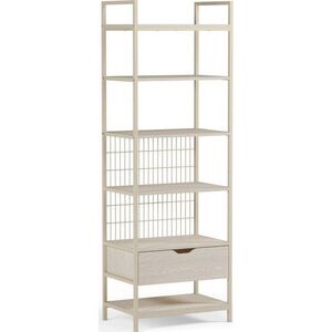 Krémová ocelová knihovna 60x179, 5x40 cm Amara – Marckeric obraz