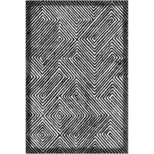 Černobílý pratelný běhoun 60x200 cm Tierra – Vitaus obraz