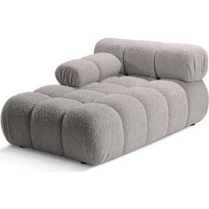 Světle šedý modul pohovky z textilie bouclé (levý roh) Bellis – Micadoni Home obraz