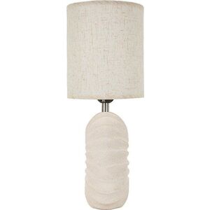 Krémová keramická stolní lampa s textilním stínidlem (výška 40 cm) Anemone – Mauro Ferretti obraz