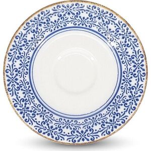 Bílý/modrý porcelánový podšálek ø 14 cm Azul – BonBistro obraz