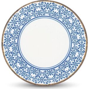 Bílý/modrý porcelánový talíř ø 27 cm Azul – BonBistro obraz