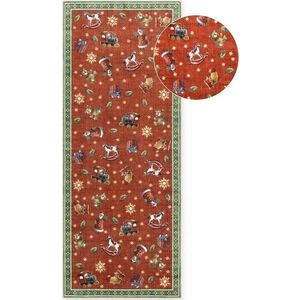 Červený/zelený běhoun s vánočním motivem 80x200 cm Toy's Delight Nostalgic Noel Red Green – Villeroy&Boch obraz