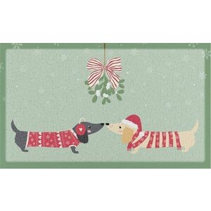 Rohožka s vánočním motivem z recyklovaného plastu 40x70 cm Christmas Sausage Dogs – Artsy Doormats obraz
