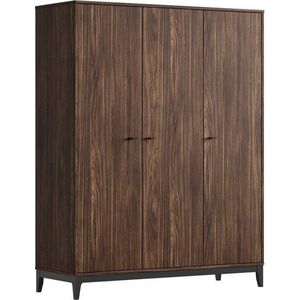 Šatní skříň v dekoru ořechu v tmavě přírodní barvě 148x190x55 cm Ilyas – Vipack obraz