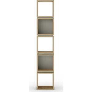 Knihovna v dekoru dubu v zeleno-přírodní barvě 32x167 cm Lofty – Marckeric obraz