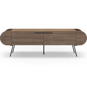 TV stolek v dekoru ořechu v přírodní barvě 195x57 cm Saluso – Marckeric obraz
