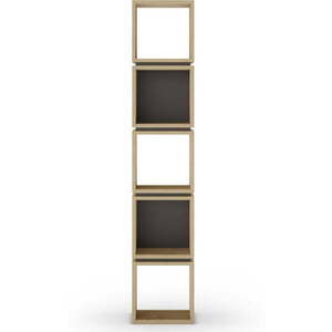 Knihovna v dekoru dubu v černo-přírodní barvě 32x167 cm Lofty – Marckeric obraz