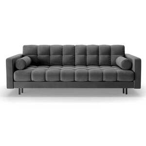 Tmavě šedá sametová rozkládací/s úložným prostorem pohovka 222 cm Bali – Cosmopolitan Design obraz