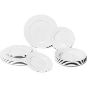 12dílná sada bílých porcelánových talířů Bonami Essentials Imperio obraz