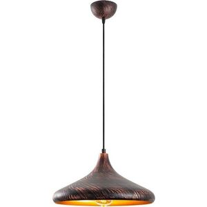 Černé/v měděné barvě závěsné svítidlo s kovovým stínidlem ø 34 cm Barek – Opviq lights obraz