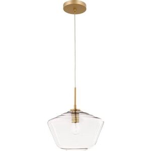 Skleněné závěsné svítidlo ve zlaté barvě se skleněným stínidlem ø 30 cm Prisma – Nova Luce obraz