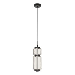Matně černé skleněné LED závěsné svítidlo ø 12 cm Liesa – Nova Luce obraz
