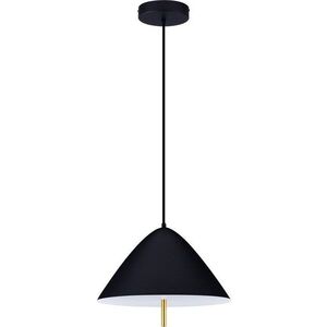 Matně černé kovové LED závěsné svítidlo s kovovým stínidlem ø 40 cm Oros – Nova Luce obraz