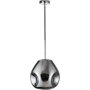 Skleněné závěsné svítidlo v leskle stříbrné barvě ø 25 cm Lava – Nova Luce obraz