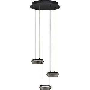 Matně černé skleněné LED stmívatelné závěsné svítidlo ø 35 cm Jailyn – Nova Luce obraz
