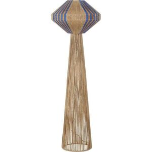 Modrá/v přírodní barvě provazová stojací lampa (výška 152 cm) Abby – Nova Luce obraz