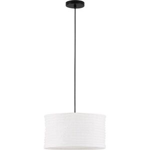 Bílé lněné závěsné svítidlo ø 38 cm Linnet – Nova Luce obraz