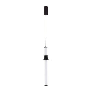 Matně černé keramické LED stmívatelné závěsné svítidlo se stínidlem z akrylového skla ø 8 cm Stalactite – Nova Luce obraz