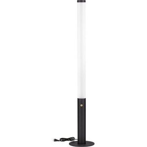 Matně černá ocelová LED stmívatelná stojací lampa se stínidlem z akrylového skla (výška 141 cm) Glaze – Nova Luce obraz