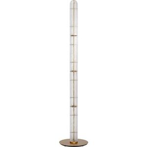 Kovová LED stojací lampa v mosazné barvě se skleněným stínidlem (výška 165, 5 cm) Gloree – Nova Luce obraz